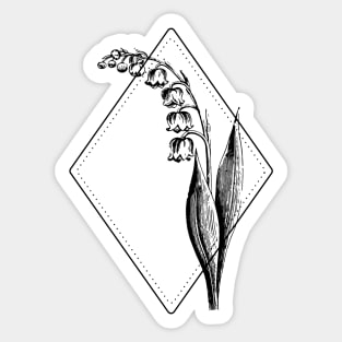 May Birth Flower Lily of the Valley Sticker